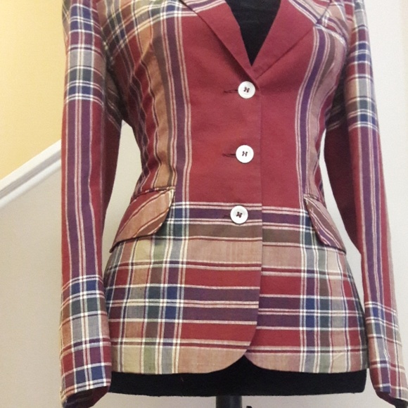 Vintage/ Jones New York/ Plaid Blazer - Picture 2 of 8